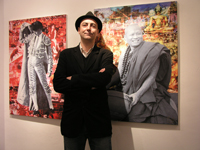 Marion Franck, sculpteur & Antoine, digital photomontage