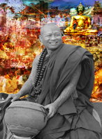 Phra Khru Ba vs Bangkok - 75x100cm - 1500 euros