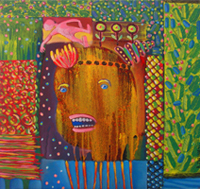 Dans le jardin - 60x60cm - 450 euros