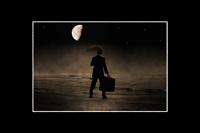Au clair de lune - 60cm x 42cm cadre 81cm x 62cm - 300 euros