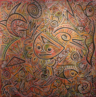 LE POISSON - 100 x 100 cm - 400 euros